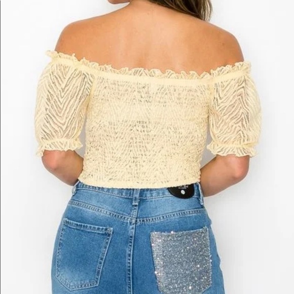 🆕Mesh and puff sleeve romantic top - Picture 6 of 8